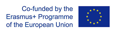 Erasmus+ logo co-funded and EU flag.