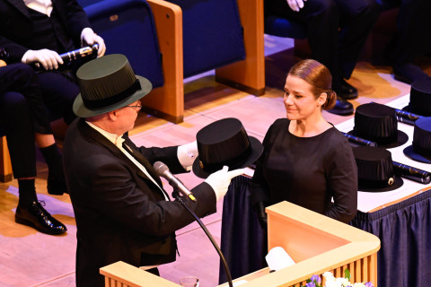 Primus Doctor Henna Nikumaa at the doctoral conferment ceremony in Kuopio 2025.